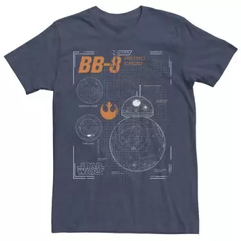Мужская футболка с рисунком «Звездные войны BB-8» Star Wars
