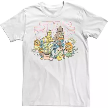 Мужская футболка с рисунком «Звездные войны» C-3PO и Чубакка Licensed Character