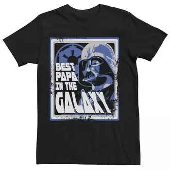 Мужская футболка с рисунком «Звездные войны Дарт Вейдер» Best Papa In The Galaxy Licensed Character