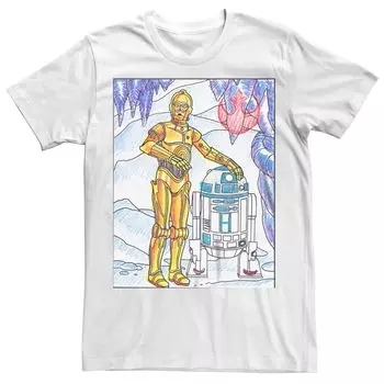 Мужская футболка с рисунком «Звездные войны: Новая надежда» C-3PO R2-D2 Star Wars