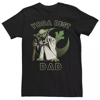 Мужская футболка с рисунком «Звездные войны Yoda Best Dad Dad» Licensed Character