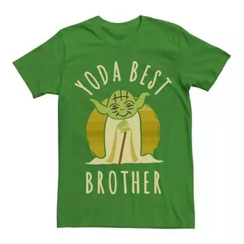 Мужская футболка с рисунком «Звездные войны Yoda Best Brother» Licensed Character