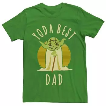 Мужская футболка с рисунком «Звездные войны Yoda Best Dad Dad» Licensed Character