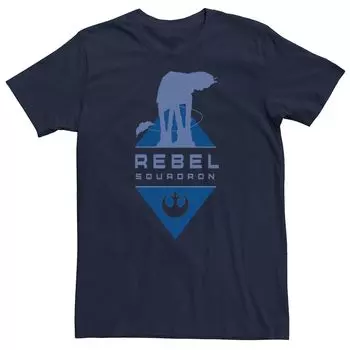 Мужская футболка с ромбовидным логотипом Star Wars Rebel Squadron и графическим рисунком Licensed Character