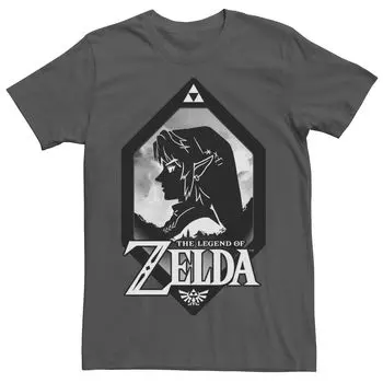 Мужская футболка с ромбовидным профилем Nintendo Zelda Link Licensed Character