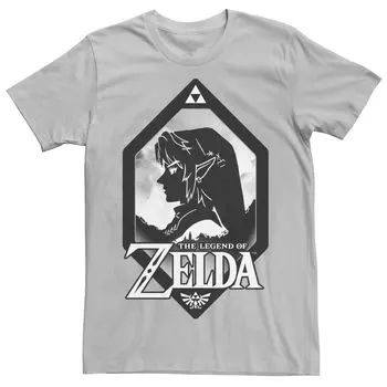 Мужская футболка с ромбовидным профилем Nintendo Zelda Link Licensed Character