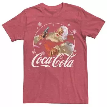 Мужская футболка с рождественским логотипом Coca Cola Santa в стиле ретро Licensed Character