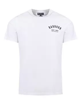 Мужская футболка с рукавами приталенного кроя Barbour, белый