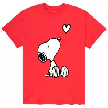 Мужская футболка с сердечком Peanuts Snoopy ко Дню святого Валентина Licensed Character