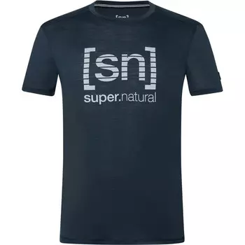 Мужская футболка с сетчатым логотипом Super.Natural, синий