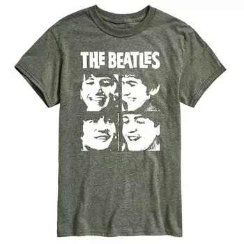 Мужская футболка с сеткой для лица The Beatles Licensed Character, зеленый