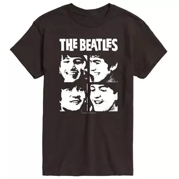 Мужская футболка с сеткой для лица The Beatles Licensed Character, коричневый