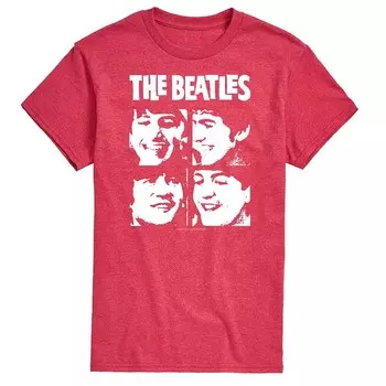 Мужская футболка с сеткой для лица The Beatles Licensed Character, красный