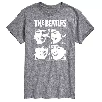 Мужская футболка с сеткой для лица The Beatles Licensed Character, цвет Light Gray