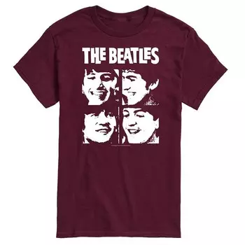 Мужская футболка с сеткой для лица The Beatles Licensed Character, цвет Maroon