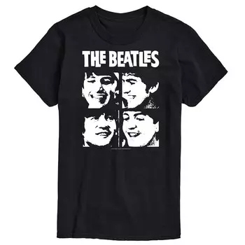 Мужская футболка с сеткой для лица The Beatles Licensed Character, черный