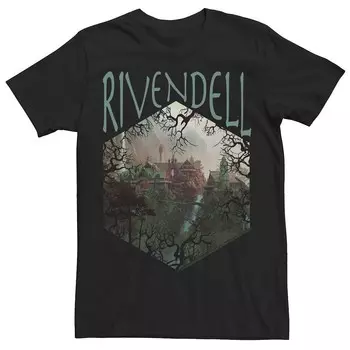 Мужская футболка с шестигранной картинкой «Властелин колец» Rivendell Licensed Character, черный