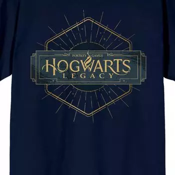 Мужская футболка с шестигранным логотипом Hogwarts Legacy Licensed Character