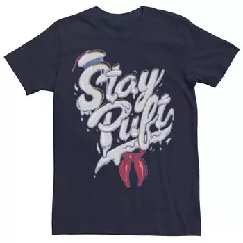 Мужская футболка с шрифтом в стиле «Охотники за привидениями» Stay Puft Marshmallow Man Licensed Character