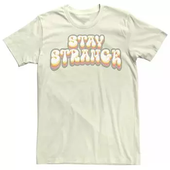 Мужская футболка с шрифтом в стиле ретро Stay Strange Licensed Character