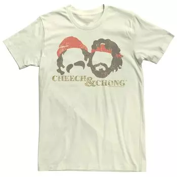 Мужская футболка с силуэтами Cheech And Chong Faces Licensed Character