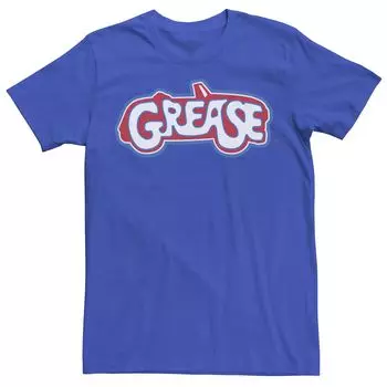 Мужская футболка с силуэтом автомобиля Grease Car и текстовым наполнением Licensed Character