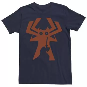 Мужская футболка с силуэтом Cartoon Network Samurai Jack Faces Aku, Blue Licensed Character, синий