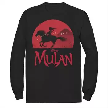Мужская футболка с силуэтом Disney Mulan Live Action Mulan and Khan Sunset Licensed Character