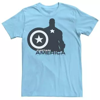 Мужская футболка с силуэтом Капитана Америки Marvel Licensed Character