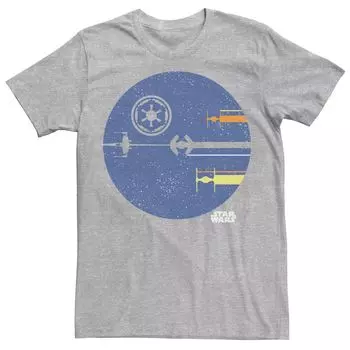 Мужская футболка с силуэтом корабля «Звездные войны» Star Wars