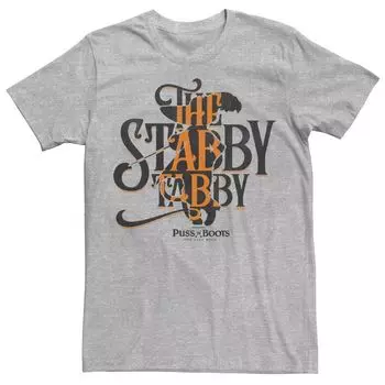 Мужская футболка с силуэтом «Кот в сапогах» Stabby Tabby Licensed Character