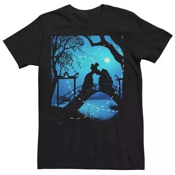 Мужская футболка с силуэтом Lady And The Tramp Bridge Disney