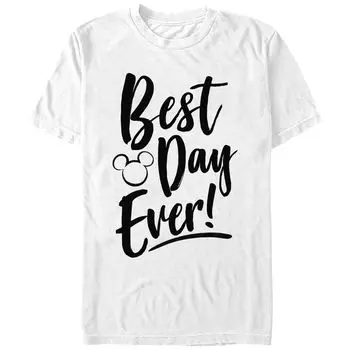 Мужская футболка с силуэтом Микки Хэда Disney Park Best Day Every Licensed Character, белый