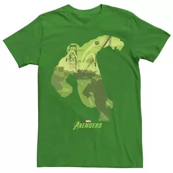 Мужская футболка с силуэтом «Мстители Халк Бридж» Marvel