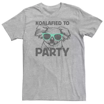 Мужская футболка с солнцезащитными очками Koalafied To Party Koala и портретом Licensed Character