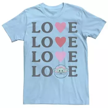 Мужская футболка с текстом Star Wars The Mandalorian The Child Love Licensed Character