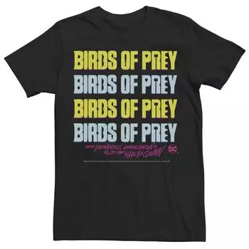 Мужская футболка с текстовым логотипом Harley Quinn: Birds of Prey Licensed Character