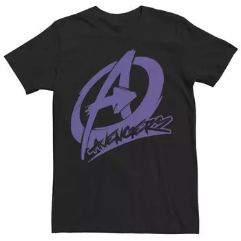 Мужская футболка с текстовым логотипом Marvel Avengers, нарисованным распылением Licensed Character