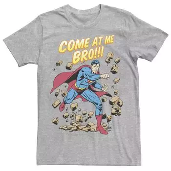 Мужская футболка с текстовым плакатом DC Comics Superman Come At Me Bro Licensed Character