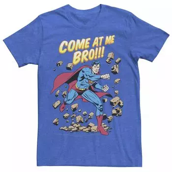 Мужская футболка с текстовым плакатом DC Comics Superman Come At Me Bro Licensed Character