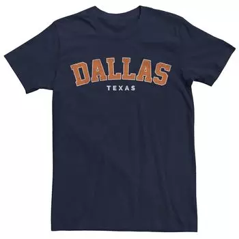 Мужская футболка с типографским рисунком Dallas Texas Collegiate Licensed Character