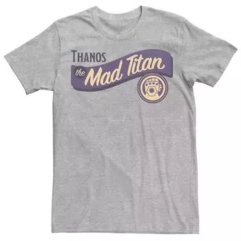 Мужская футболка с типографским рисунком Marvel Avengers Thanos The Mad Titan Licensed Character