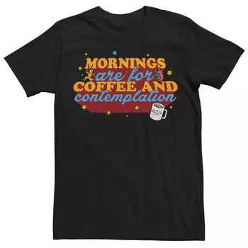 Мужская футболка с типографским рисунком Stranger Things Coffee & Contemplation Licensed Character