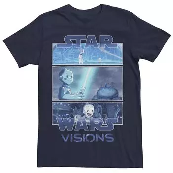Мужская футболка с тремя панелями и логотипом Star Wars Visions Licensed Character
