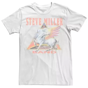 Мужская футболка с треугольным логотипом Steve Miller Licensed Character, белый