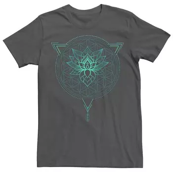 Мужская футболка с треугольным рисунком Lotus Flower Of Life Mandala Licensed Character, цвет Charcoal
