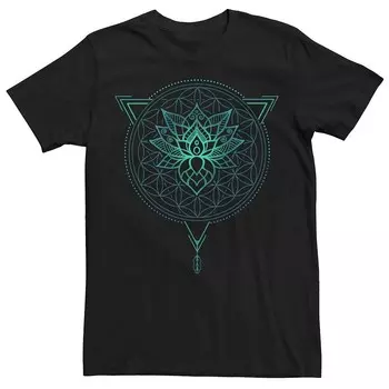 Мужская футболка с треугольным рисунком Lotus Flower Of Life Mandala Licensed Character, черный