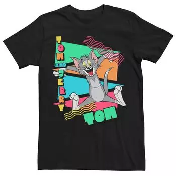 Мужская футболка с треугольными чашками Looney Tunes Tom Vintage 90-х Licensed Character, черный