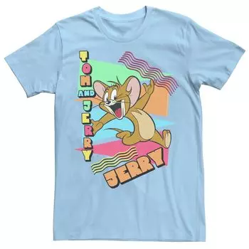 Мужская футболка с треугольными треугольниками и портретом Tom And Jerry 90-х годов Licensed Character
