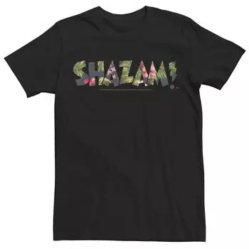 Мужская футболка с тропическим логотипом DC Comics Shazam Licensed Character